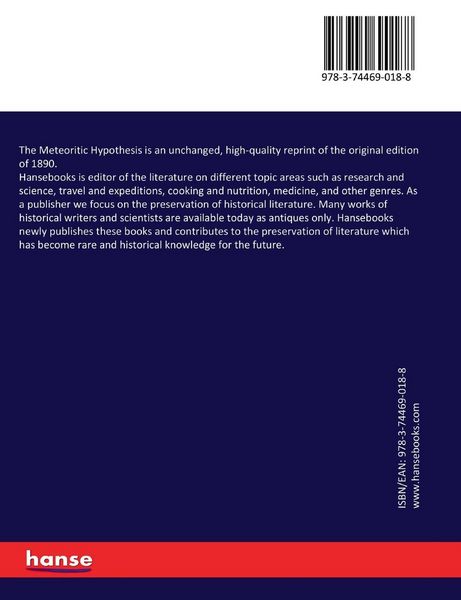 Produktbild: The Meteoritic Hypothesis