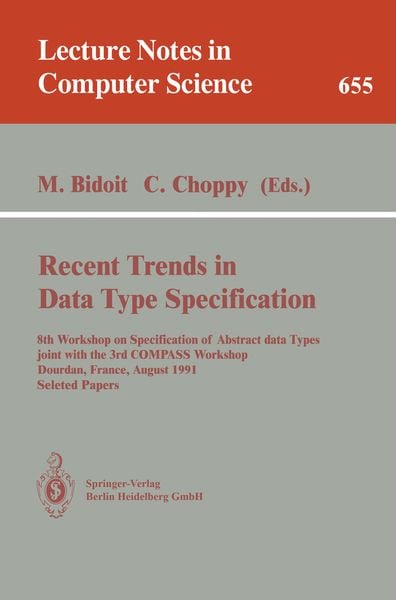 Produktbild: Recent Trends in Data Type Specification