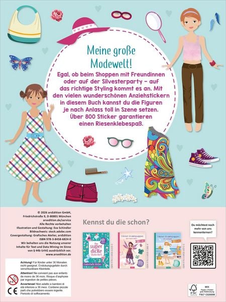 Produktbild: Das superdicke Stickerheft &ndash; Anziehpuppen