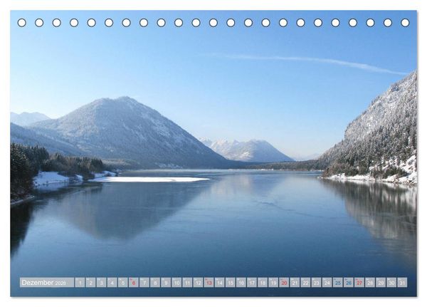 Produktbild: Der Sylvenstein - Impressionen eines Sees in Oberbayern (Tischkalender 2026 DIN A5 quer), CALVENDO Monatskalender