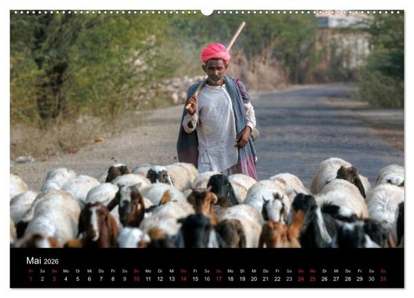 Produktbild: Indiens Gesichter (Wandkalender 2026 DIN A2 quer), CALVENDO Monatskalender