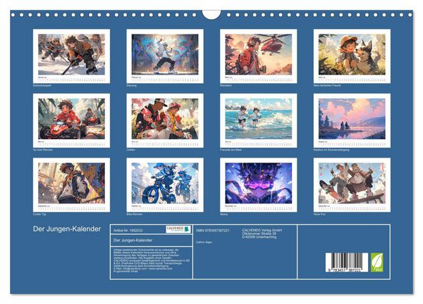Produktbild: Der Jungen-Kalender (Wandkalender 2026 DIN A3 quer), CALVENDO Monatskalender