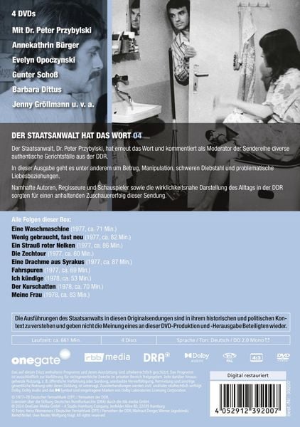 Produktbild: Der Staatsanwalt hat das Wort - Box 4 (DDR TV-Archiv) [4 DVDs]