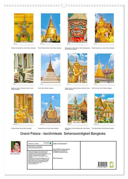 Produktbild: Grand Palace - ber&uuml;hmteste Sehensw&uuml;rdigkeit Bangkoks (Wandkalender 2027 DIN A2 hoch), CALVENDO Monatskalender