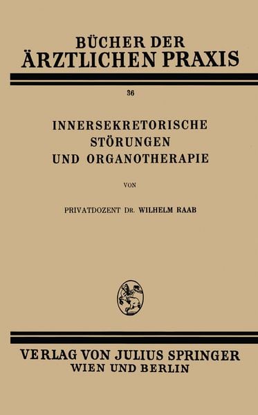 Produktbild: Innersekretorische St&ouml;rungen und Organotherapie