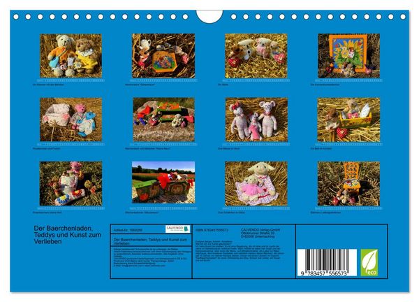 Produktbild: Der Baerchenladen, Teddys und Kunst zum Verlieben (Wandkalender 2026 DIN A4 quer), CALVENDO Monatskalender