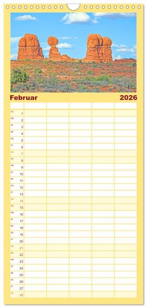 Produktbild: Familienplaner 2026 - USA - National und State Parks im Nordwesten mit 5 Spalten (Wandkalender, 21 x 45 cm) CALVENDO