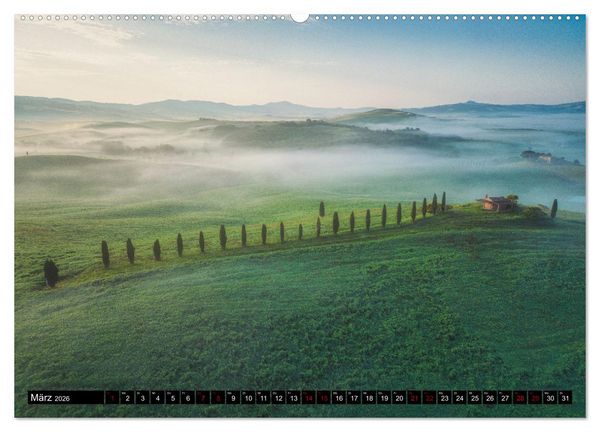 Produktbild: DIE TOSKANA IM FR&Uuml;HLING (hochwertiger Premium Wandkalender 2026 DIN A2 quer), Kunstdruck in Hochglanz