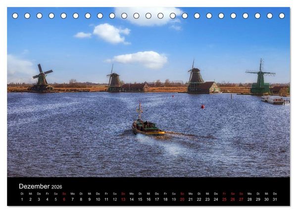Produktbild: Die Niederlande (Tischkalender 2026 DIN A5 quer), CALVENDO Monatskalender