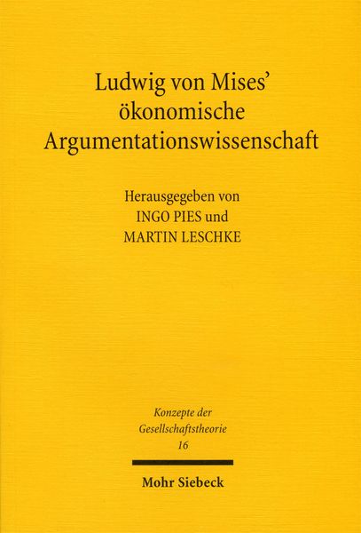 Produktbild: Ludwig von Mises' &ouml;konomische Argumentationswissenschaft