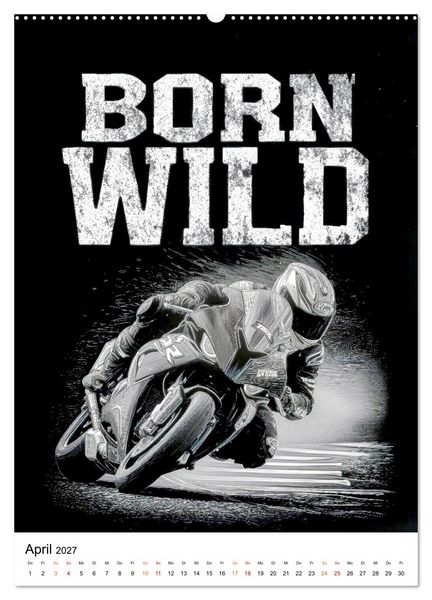 Produktbild: Phantom Bikers - Born Wild (Wandkalender 2027 DIN A2 hoch), CALVENDO Monatskalender