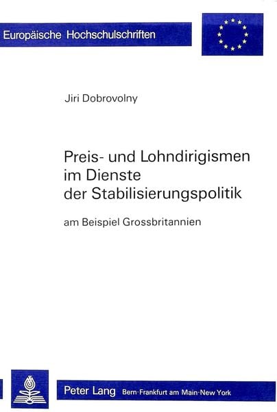 Produktbild: Preis- und Lohndirigismen im Dienste der Stabilisierungspolitik