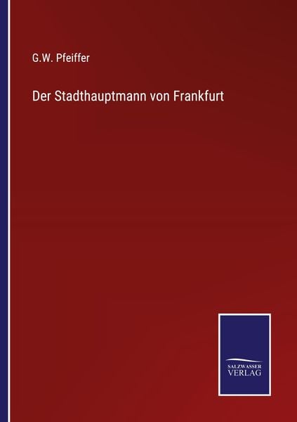 Produktbild: Der Stadthauptmann von Frankfurt