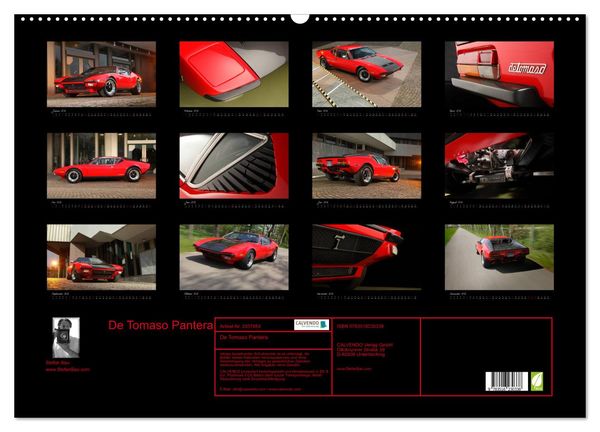 Produktbild: De Tomaso Pantera (Wandkalender 2026 DIN A2 quer), CALVENDO Monatskalender