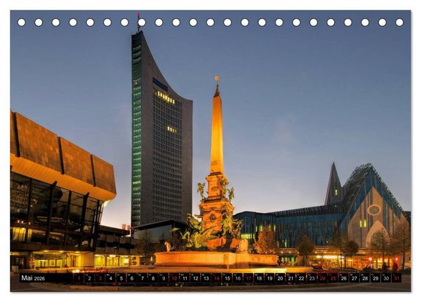 Produktbild: Reise durch Leipzig (Tischkalender 2026 DIN A5 quer), CALVENDO Monatskalender