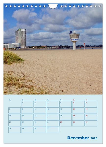 Produktbild: Priwall bei Travem&uuml;nde &ndash; Terminplaner (Wandkalender 2026 DIN A4 hoch), CALVENDO Monatskalender
