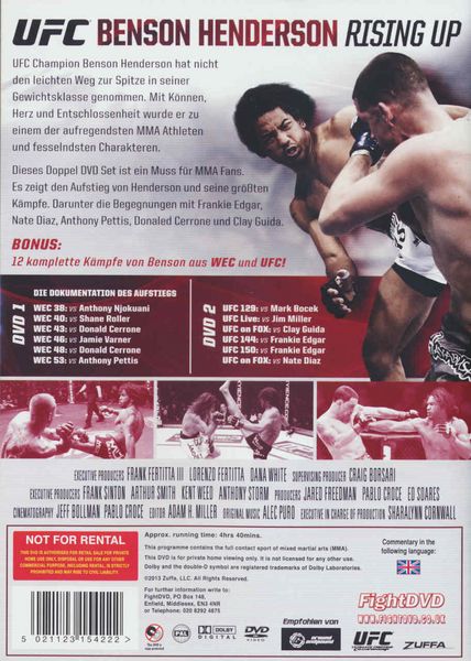 Produktbild: Benson Henderson - Rising Up [2 DVDs]