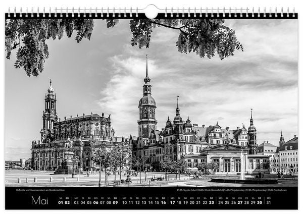 Produktbild: Kalender Dresden schwarz / wei&szlig; 2027
