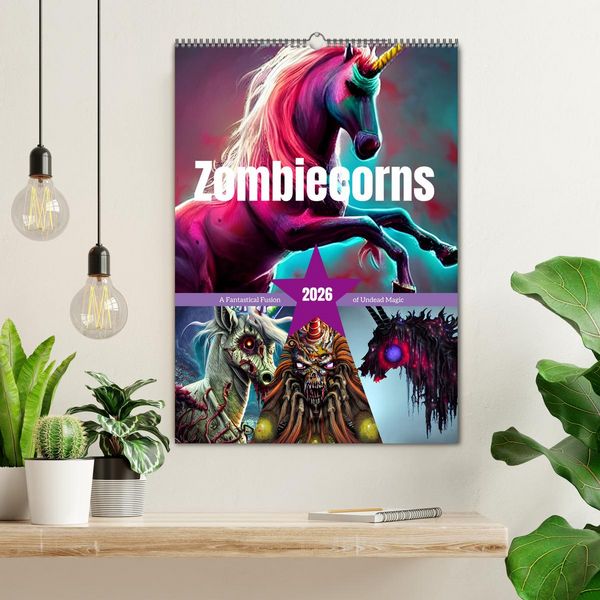 Produktbild: Zombiecorns (Wall Calendar 2026 DIN A2 portrait), CALVENDO 12 Month Wall Calendar