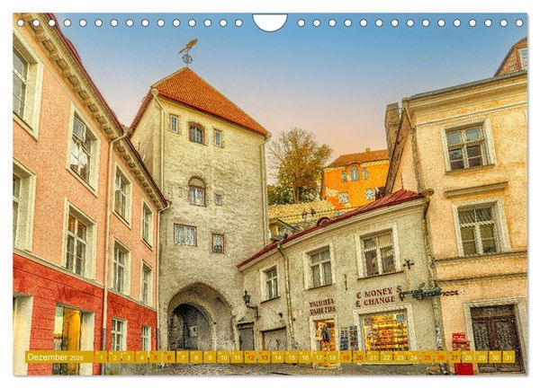Produktbild: T&uuml;ren-Tore-Tallinn, Stadt mit m&auml;rchenhafter Atmosph&auml;re und Charme (Wandkalender 2026 DIN A4 quer), CALVENDO Monatskalender