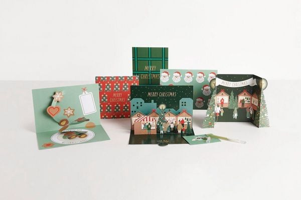 Produktbild: Pop Up Karte f&uuml;r Geldgeschenke, Weihnachtsmarkt, A5/C5 M