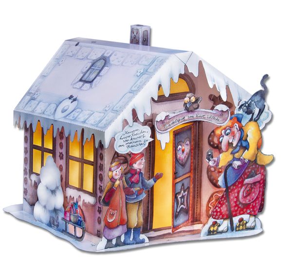 Produktbild: Lichterhaus H&auml;nsel und Gretel basteln Bastelbogen Papiermodell