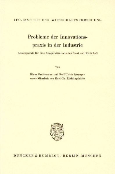 Produktbild: Probleme der Innovationspraxis in der Industrie.