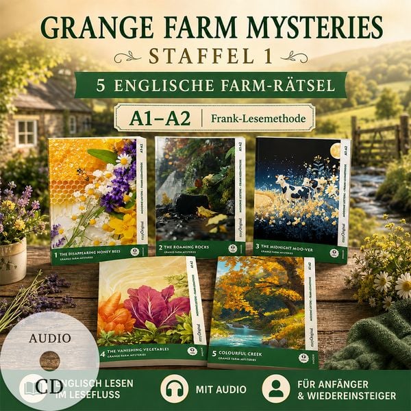 Produktbild: Grange Farm Mysteries &ndash; Staffel 1 - 5 englische Farm-R&auml;tsel aus Wales A1-A2 (+ 5 Audio-CDs)