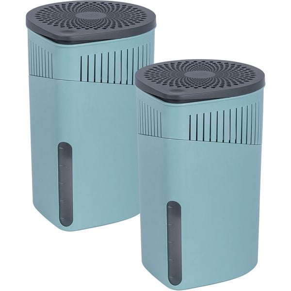 Produktbild: Raumentfeuchter Mod. Drop T&uuml;rkis 1000 g 2er Set, f&uuml;r R&auml;ume bis ca. 80 m&sup3;