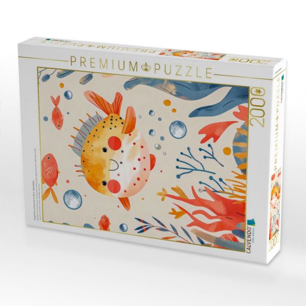 Produktbild: CALVENDO Puzzle Kugelfisch schwimmt im Meer. Wanddeko | 2000 Teile Lege-Gr&ouml;&szlig;e 90x67cm Foto-Puzzle f&uuml;r gl&uuml;ckliche Stunden