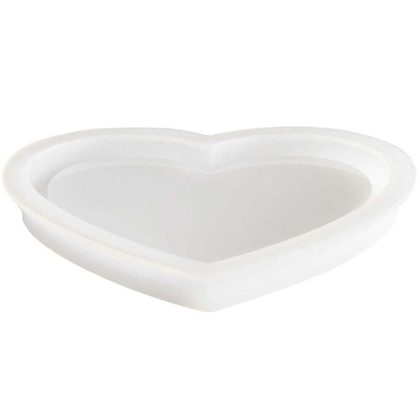 Produktbild: Silikon Gie&szlig;form Untersetzer Herz, 9,6 x 10 x 1,2 cm / 10 x 10,4 x 1,4 cm