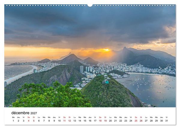 Produktbild: RIO DE JANEIRO Contrastes. Couleurs. Lumi&egrave;re. (Calendrier mural 2027 DIN A2 vertical), CALVENDO calendrier mensuel
