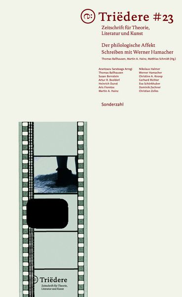 Produktbild: Tri&euml;dere #23: Der philologische Affekt