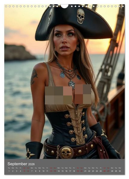 Produktbild: Pirate princesses (Wall Calendar 2026 DIN A3 portrait), CALVENDO 12 Month Wall Calendar