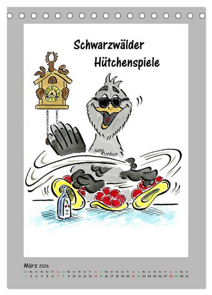 Produktbild: HarryKuckuck - Der Schwarzwald ruft (Tischkalender 2026 DIN A5 hoch), CALVENDO Monatskalender