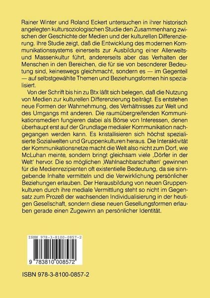 Produktbild: Mediengeschichte und kulturelle Differenzierung