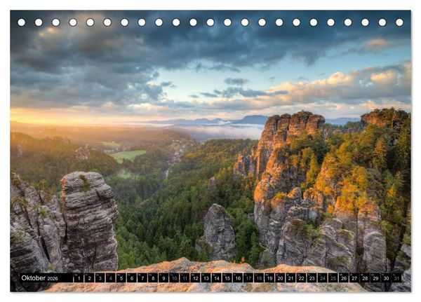 Produktbild: Wundersch&ouml;nes Elbsandsteingebirge (Tischkalender 2026 DIN A5 quer), CALVENDO Monatskalender