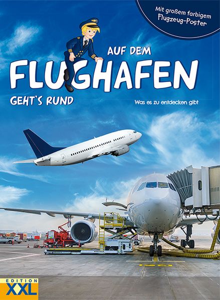 Produktbild: Auf dem Flughafen geht's rund - mit gro&szlig;em, farbigem Flugzeug-Poster