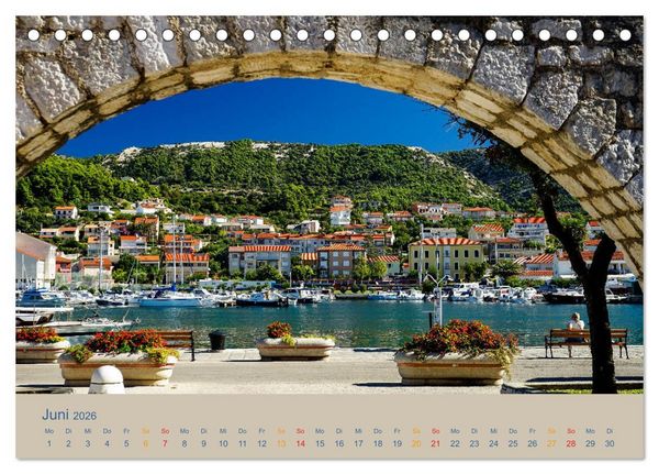 Produktbild: Kroatische Inseln - Mit dem Motorsegler unterwegs in der Kvarner Bucht (Tischkalender 2026 DIN A5 quer), CALVENDO Monatskalender