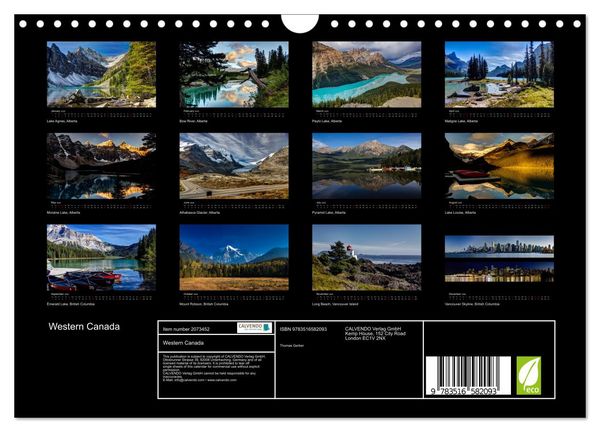 Produktbild: Western Canada (Wall Calendar 2026 DIN A4 landscape), CALVENDO 12 Month Wall Calendar