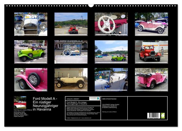 Produktbild: Ford Modell A - Ein r&uuml;stiger Neunzigj&auml;hriger in Havanna (Wandkalender 2026 DIN A2 quer), CALVENDO Monatskalender