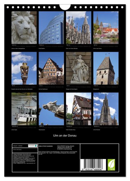 Produktbild: Ulm an der Donau (Wandkalender 2026 DIN A4 hoch), CALVENDO Monatskalender