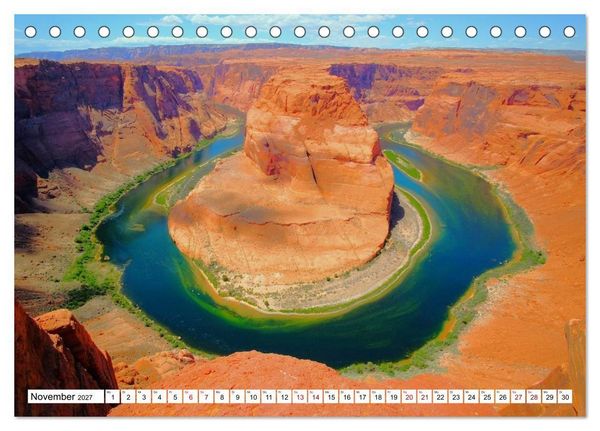 Produktbild: Naturwunder und Nationalparks der amerikanischen Westk&uuml;ste (Tischkalender 2027 DIN A5 quer), CALVENDO Monatskalender