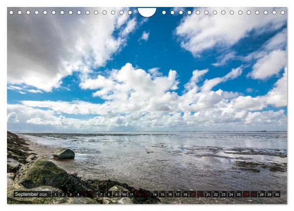 Produktbild: Wattenmeer Nordsee - Lichtstimmungen zwischen Land und Meer (Wandkalender 2026 DIN A4 quer), CALVENDO Monatskalender