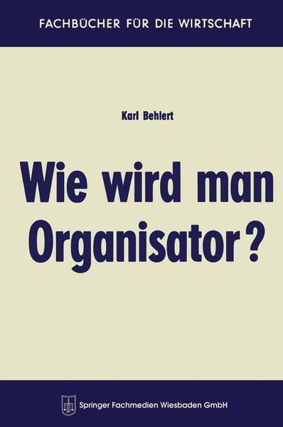Produktbild: Wie wird man Organisator?