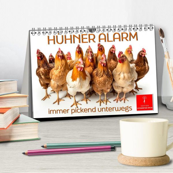 Produktbild: H&uuml;hner Alarm (Tischkalender 2026 DIN A5 quer), CALVENDO Monatskalender