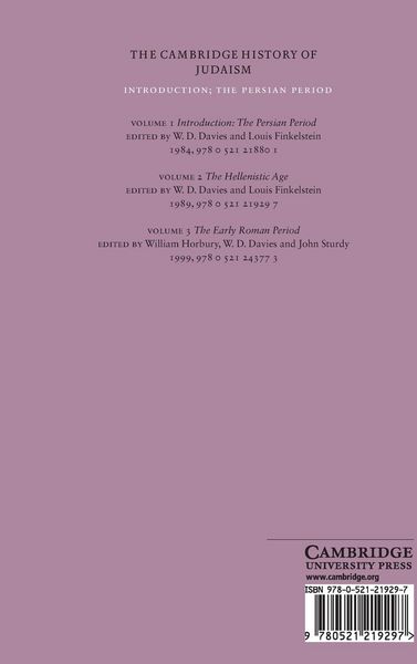 Produktbild: The Cambridge History of Judaism