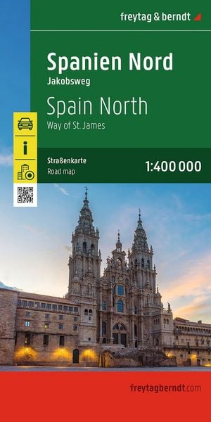Produktbild: freytag & berndt Stra&szlig;enkarte Spanien Nord - Jakobsweg 1:400.000