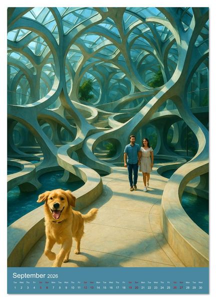 Produktbild: Paths like Escher (Wall Calendar 2026 DIN A2 portrait), CALVENDO 12 Month Wall Calendar