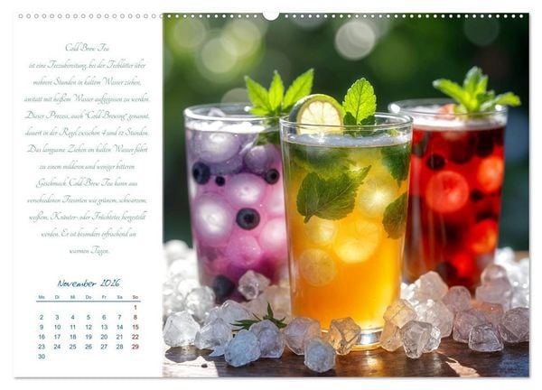 Produktbild: Ein&nbsp;Jahr&nbsp;in&nbsp;Tassen - Die Welt des Tees (Wandkalender 2026 DIN A2 quer), CALVENDO Monatskalender